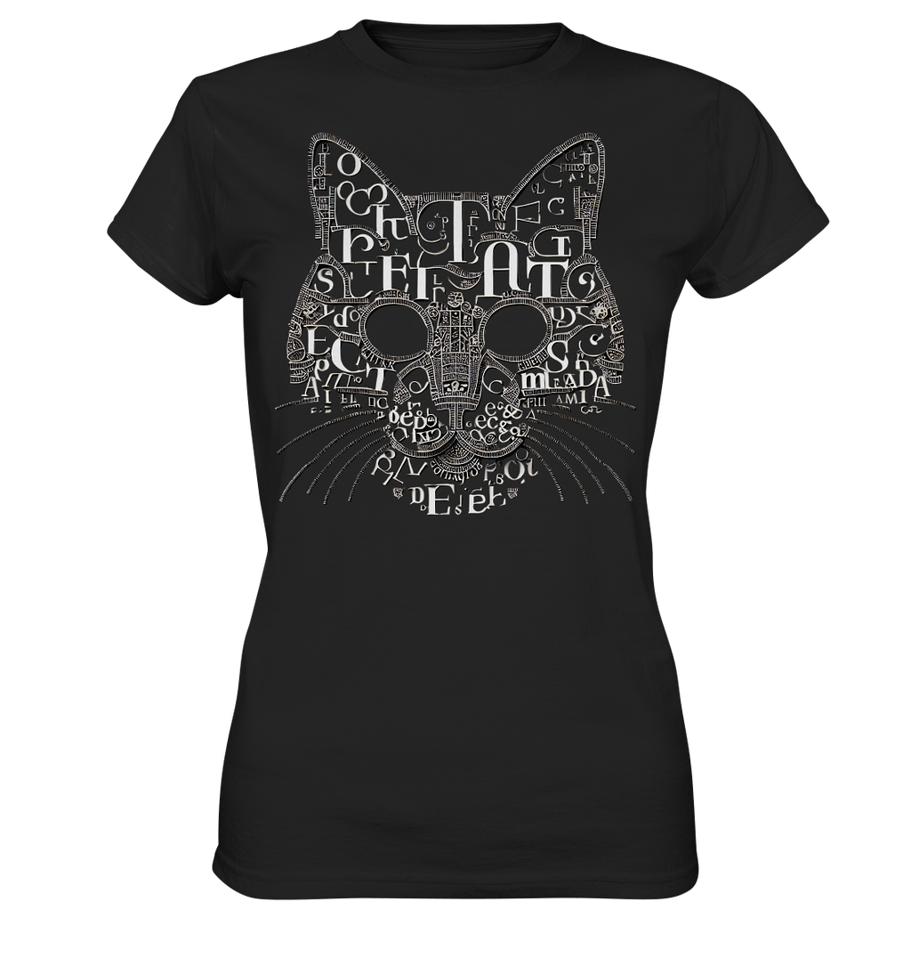 katzenkopf modernes design Buchstaben - Ladies Premium Shirt