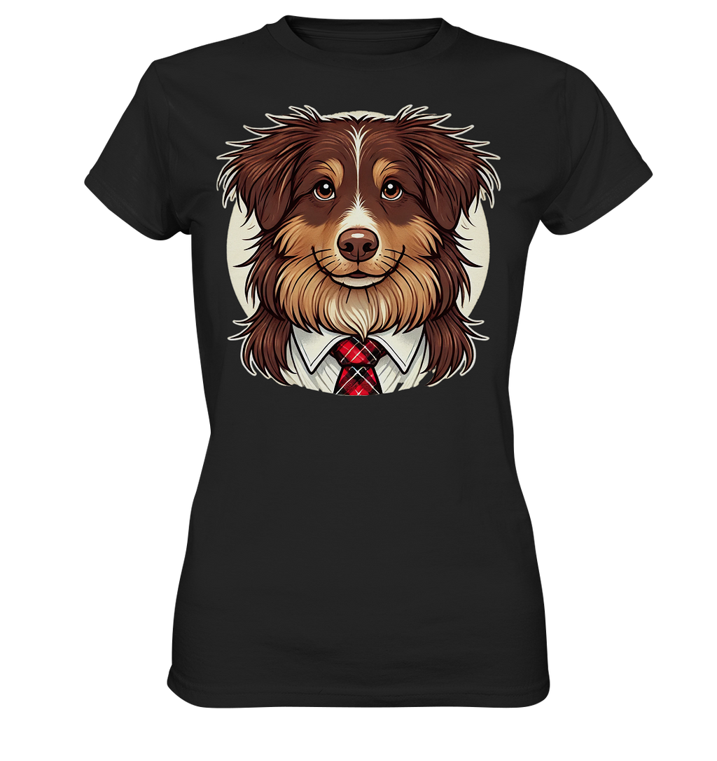 Cartoon Australian Shepherd  - Ladies Premium Shirt