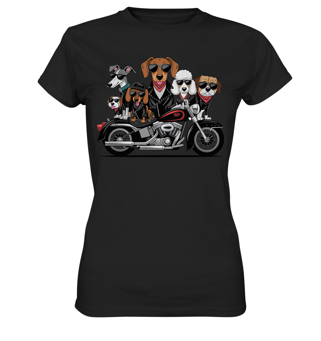 Hunde Biker Gang Fun - Ladies Premium Shirt