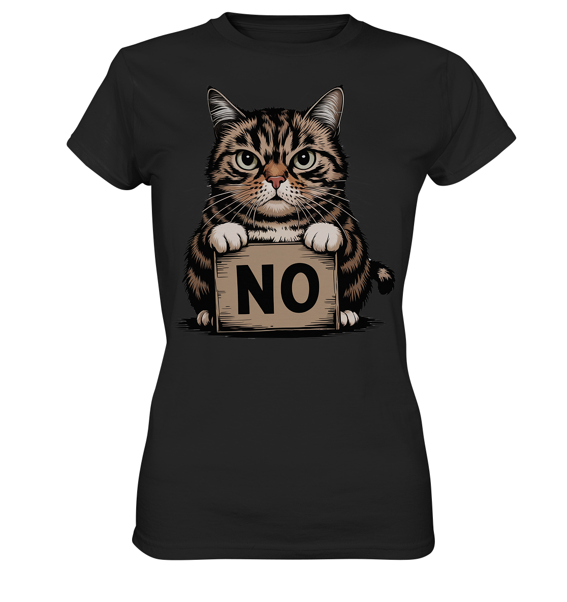 No - Funny Katze  - Ladies Premium Shirt