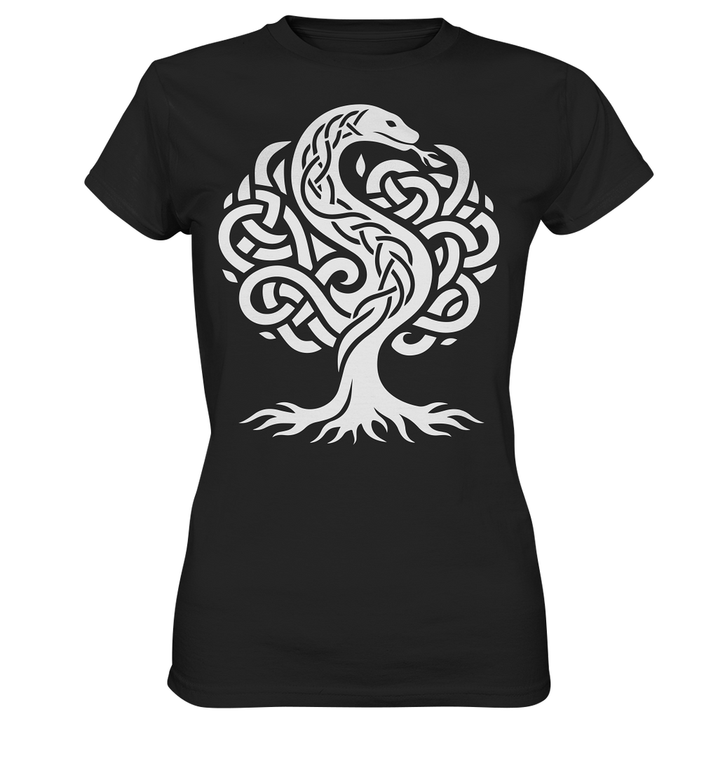Keltischer Lebensbaum mit Schlange - Ladies Premium Shirt