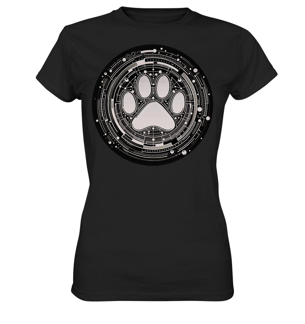 Pfote in Modern Technik design - Ladies Premium Shirt