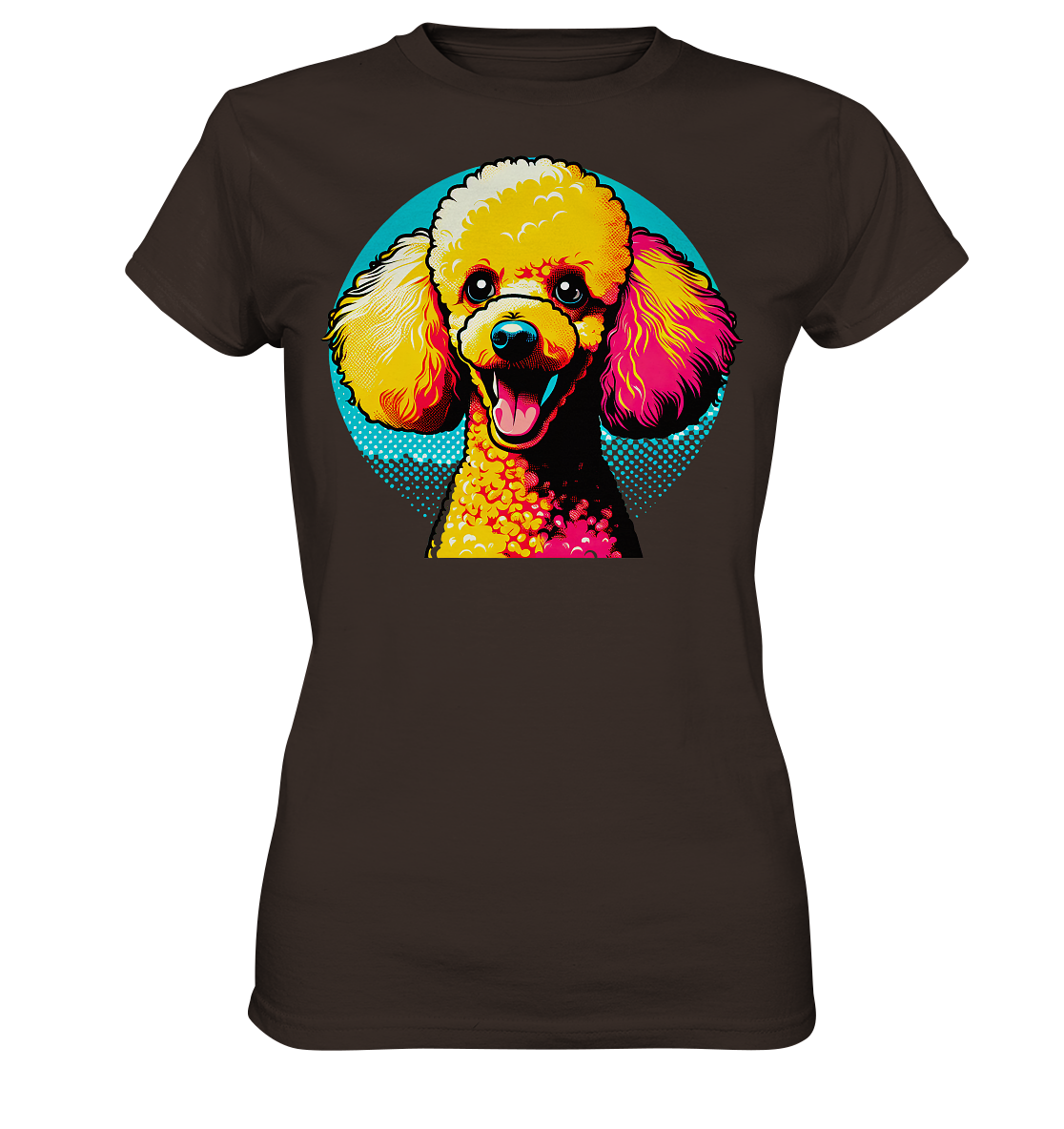 Pudel Pop Art - personalisierbar - Ladies Premium Shirt
