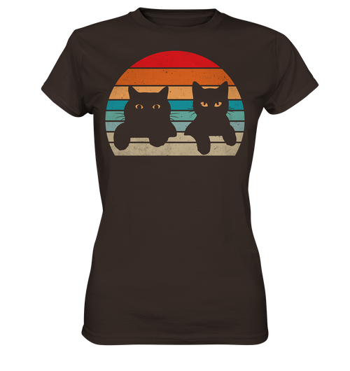 2 Katzen Retro Style - Ladies Premium Shirt