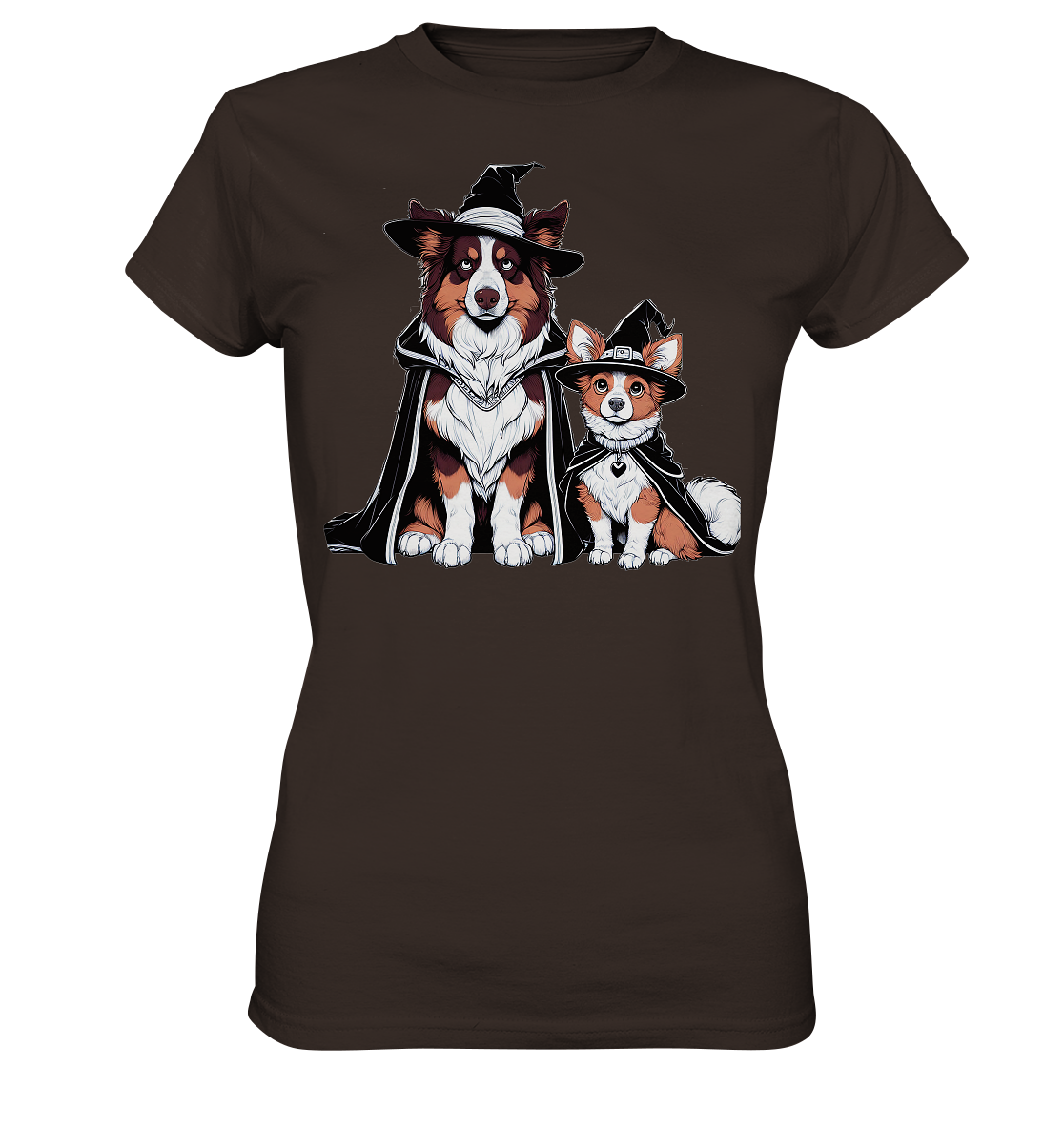 Halloween Wizard Hunde Terrier und Australian Sheppard  - Ladies Premium Shirt