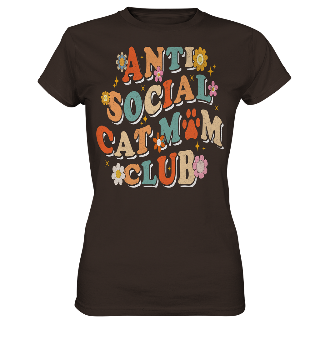 Anti Social Cat Mum Club - Ladies Premium Shirt