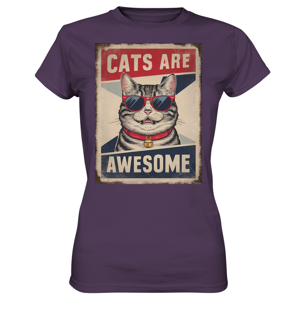 Cats are Awesome Katzen  - Ladies Premium Shirt