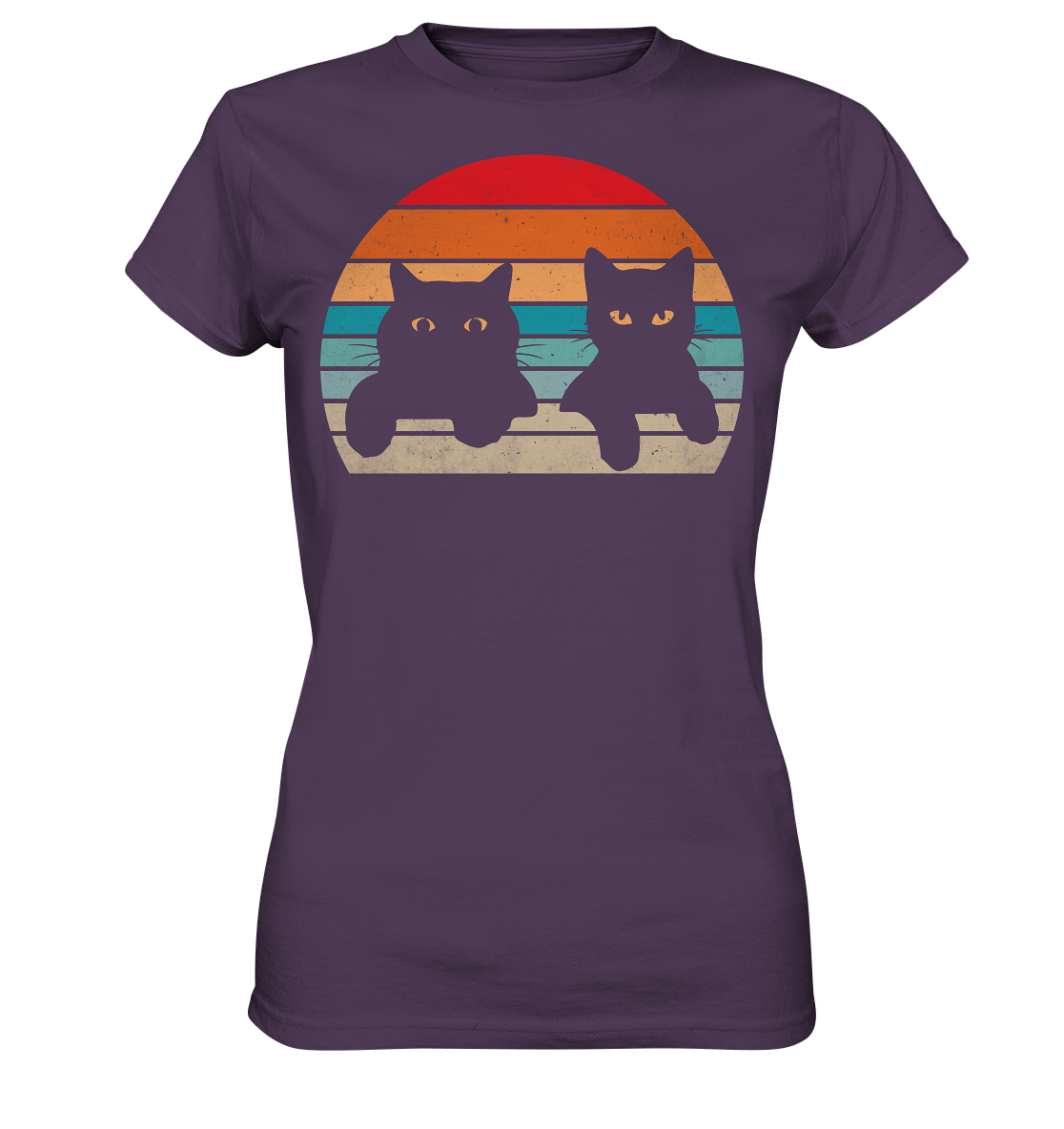 2 Katzen Retro Style - Ladies Premium Shirt
