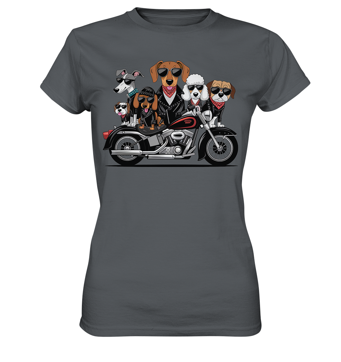 Hunde Biker Gang Fun - Ladies Premium Shirt
