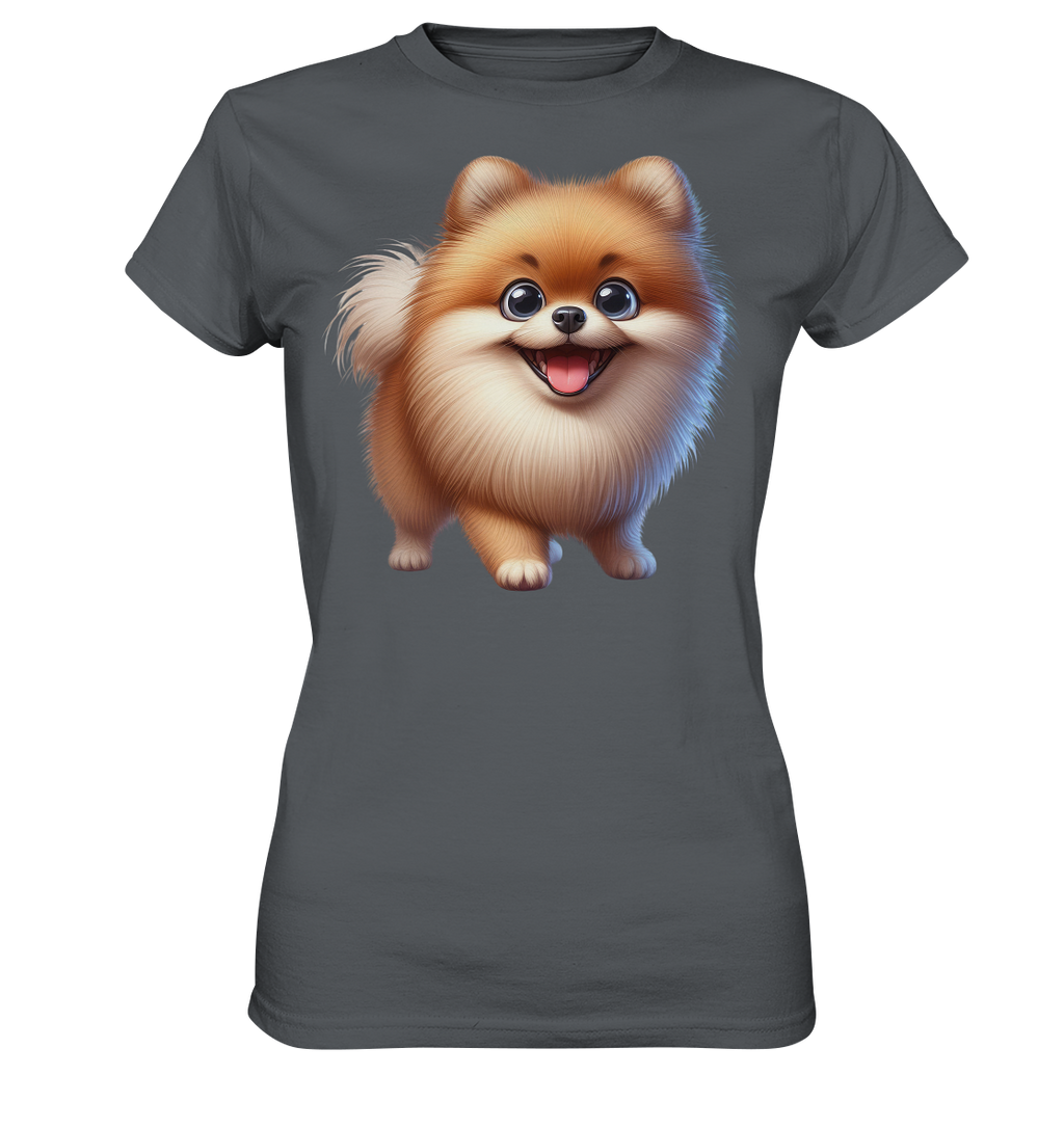 Pomeranien Cartoon - personalisierbar - Ladies Premium Shirt