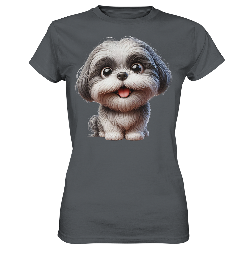 Shih Tzu Cartoon Dog - personalisierbar - Ladies Premium Shirt