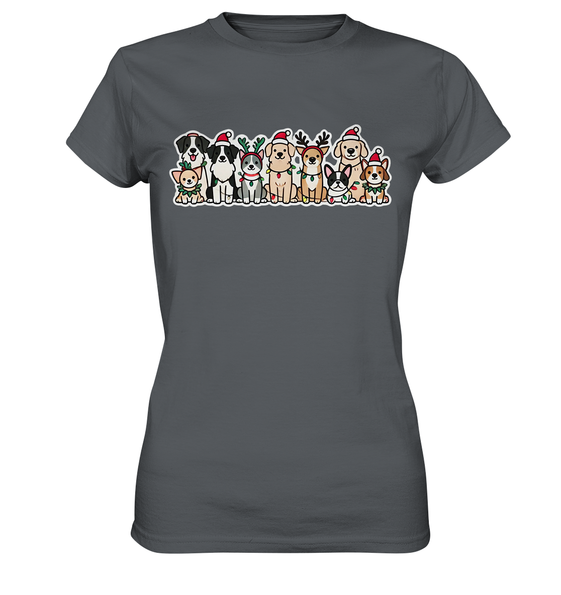 Weihnachten, Christmas Hunde - Ladies Premium Shirt