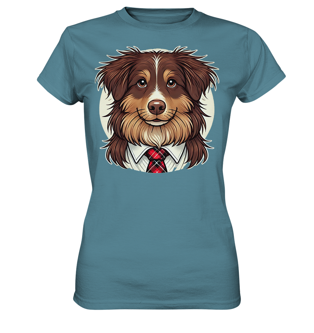 Cartoon Australian Shepherd  - Ladies Premium Shirt
