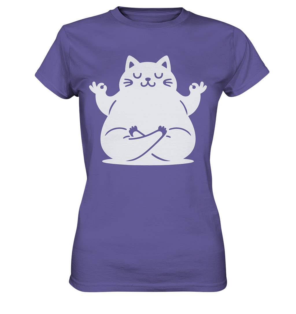 Funny yoga Cat - personalisierbar - Ladies Premium Shirt