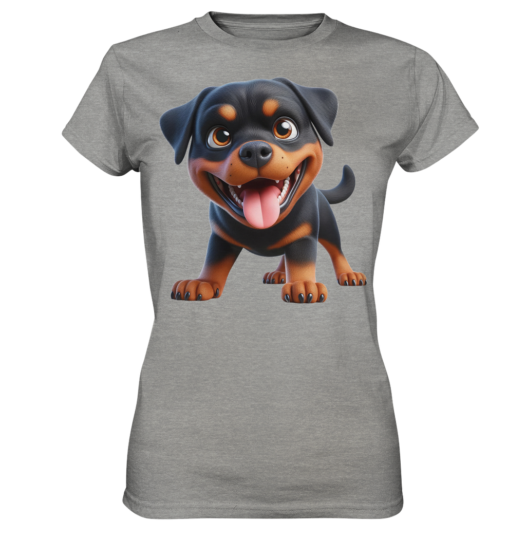 Rottweiler Cartoon Hund - personalisierbar - Ladies Premium Shirt
