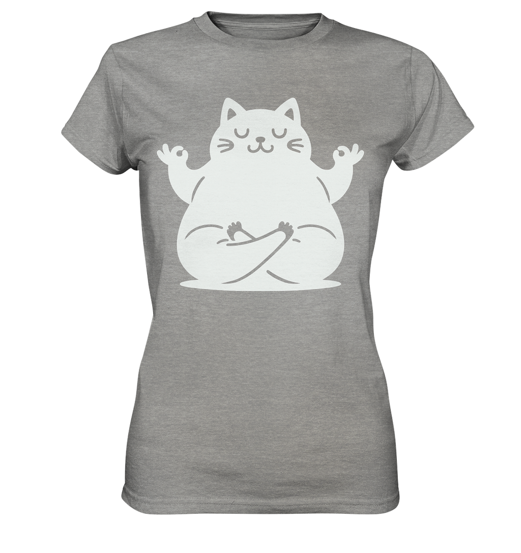 Funny yoga Cat - personalisierbar - Ladies Premium Shirt