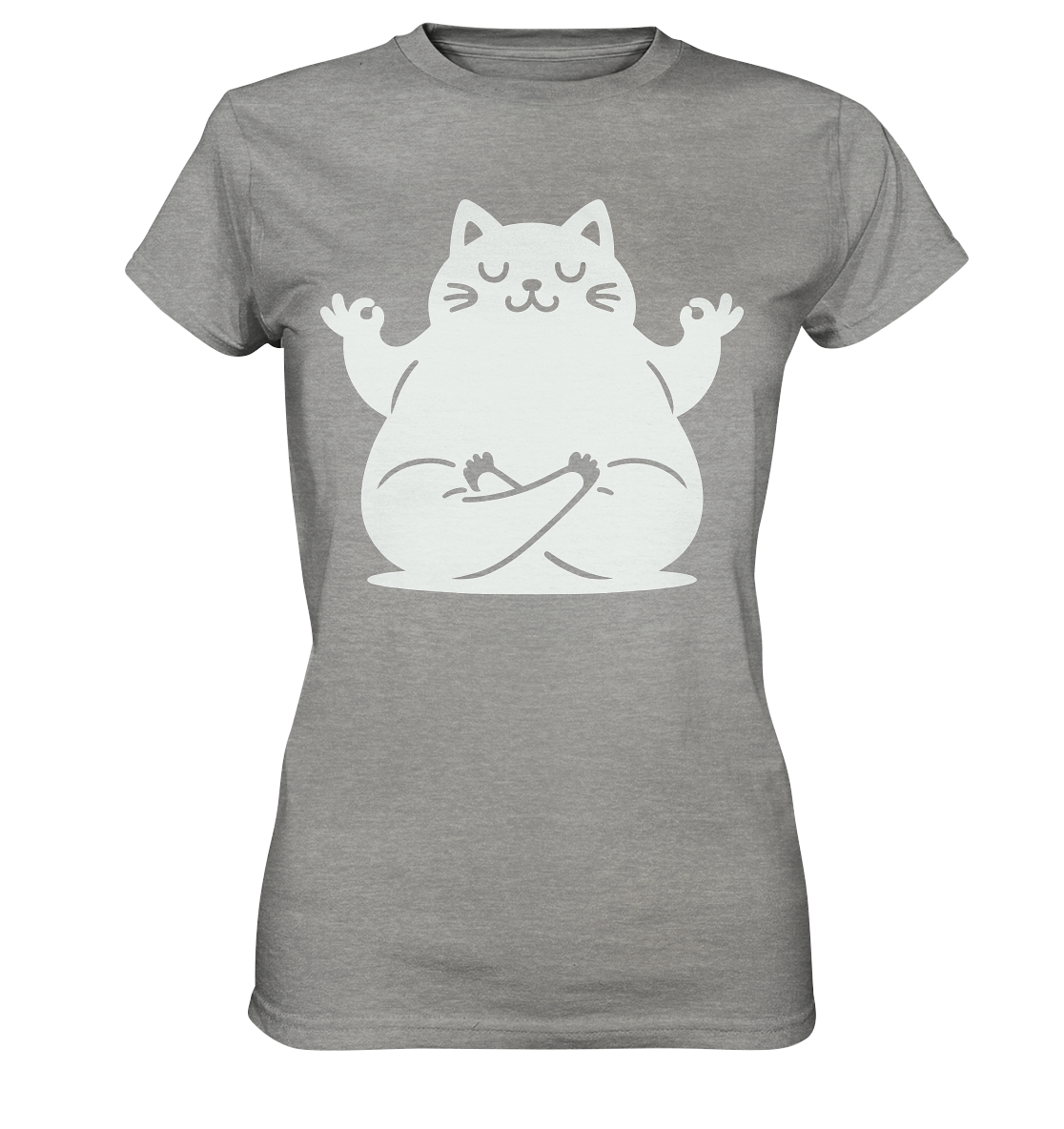 Funny yoga Cat - personalisierbar - Ladies Premium Shirt