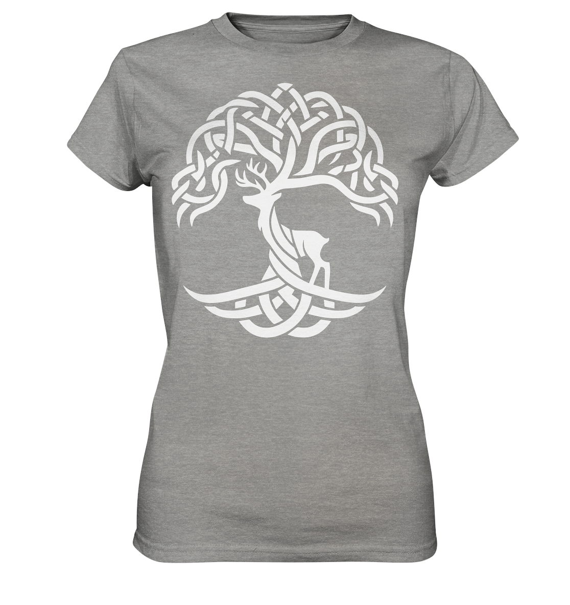 Keltischer Lebensbaum mit Hirsch - Ladies Premium Shirt