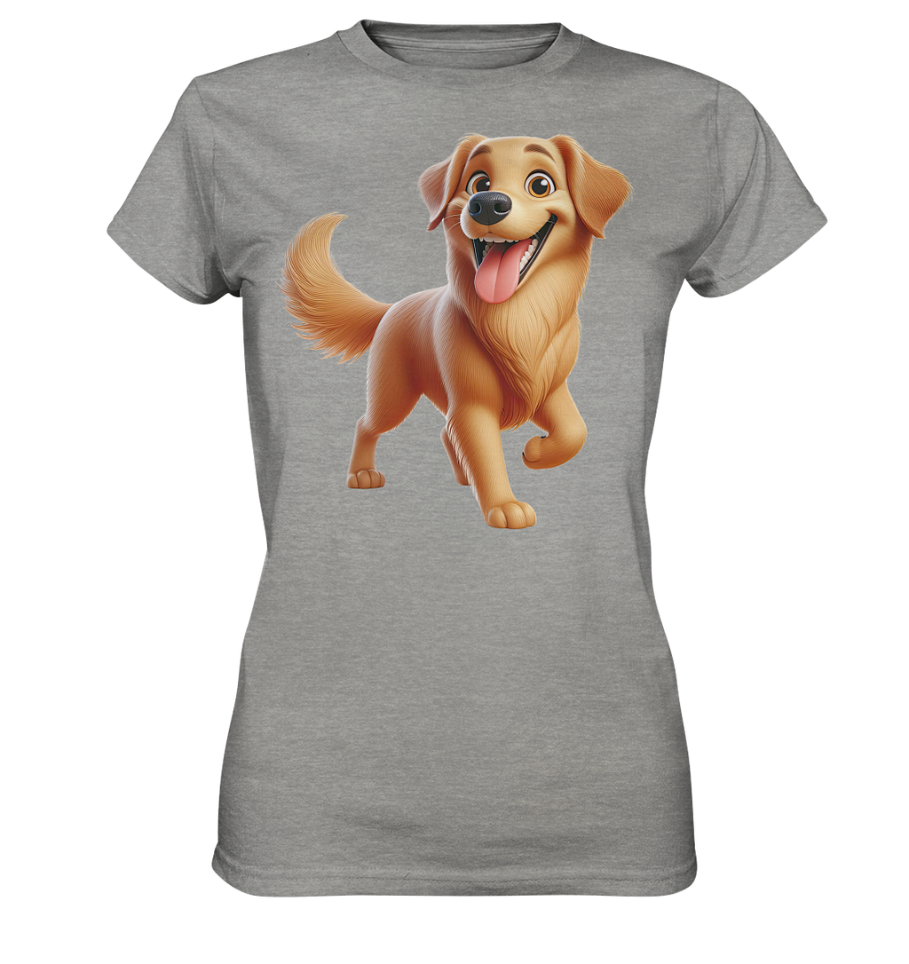 Golden Retriever Comic - personalisierbar - Ladies Premium Shirt