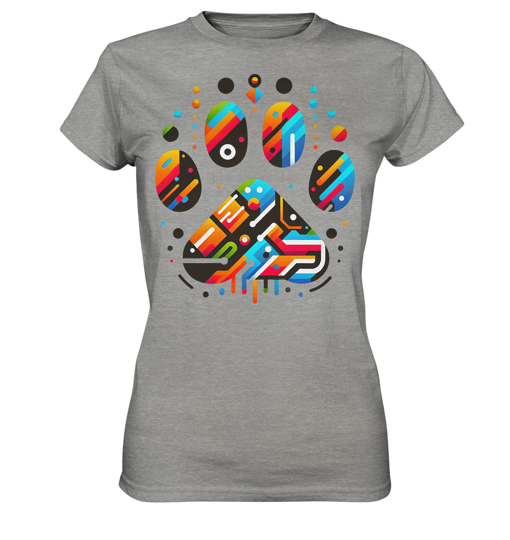 Y2K Technisch Design Pfote  - Ladies Premium Shirt