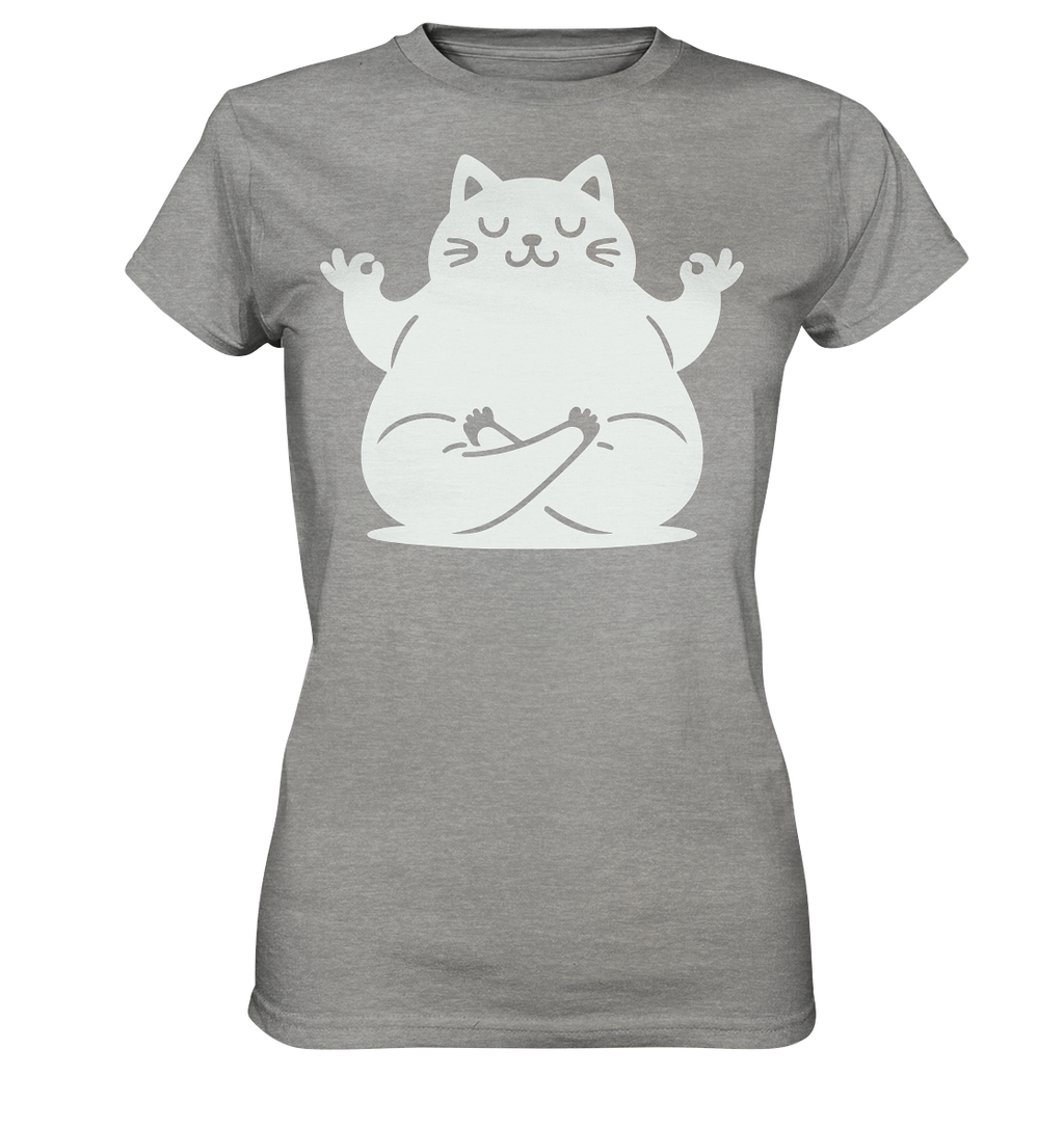 Lustige Yoga Katze - personalisierbar - Ladies Premium Shirt