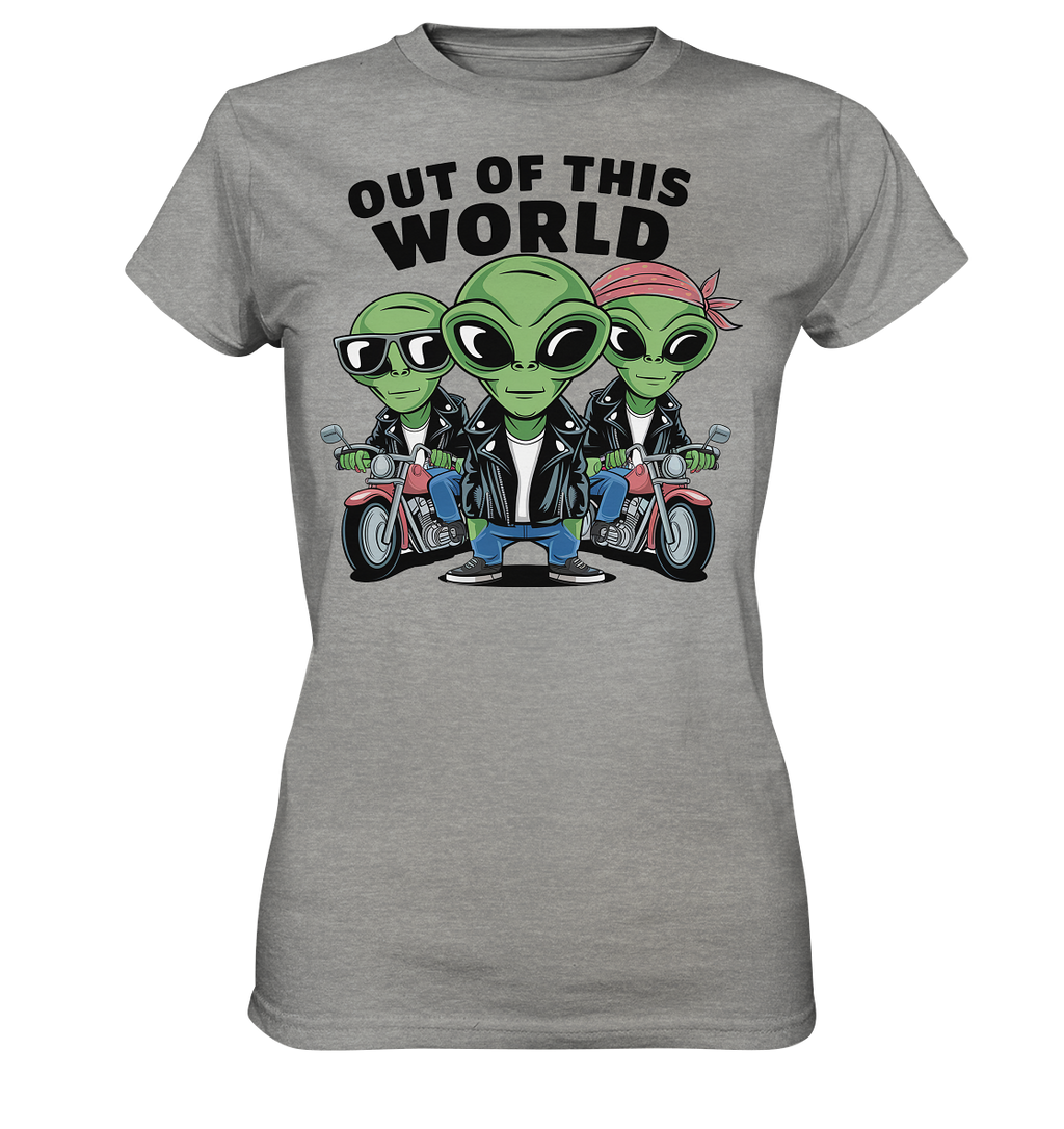 Out of this World Alien Biker - Ladies Premium Shirt