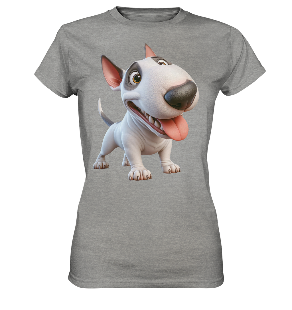 Bullterrier Cartoon personalisierbar - Ladies Premium Shirt