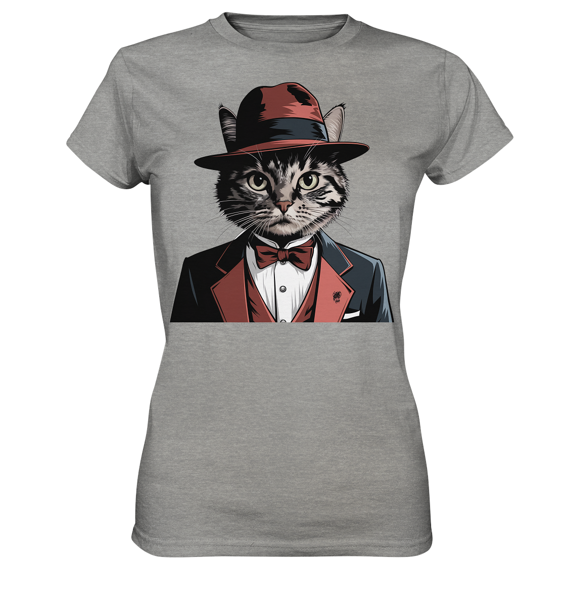 Godfather Catmother Katze Mafia - personalisierbar  - Ladies Premium Shirt