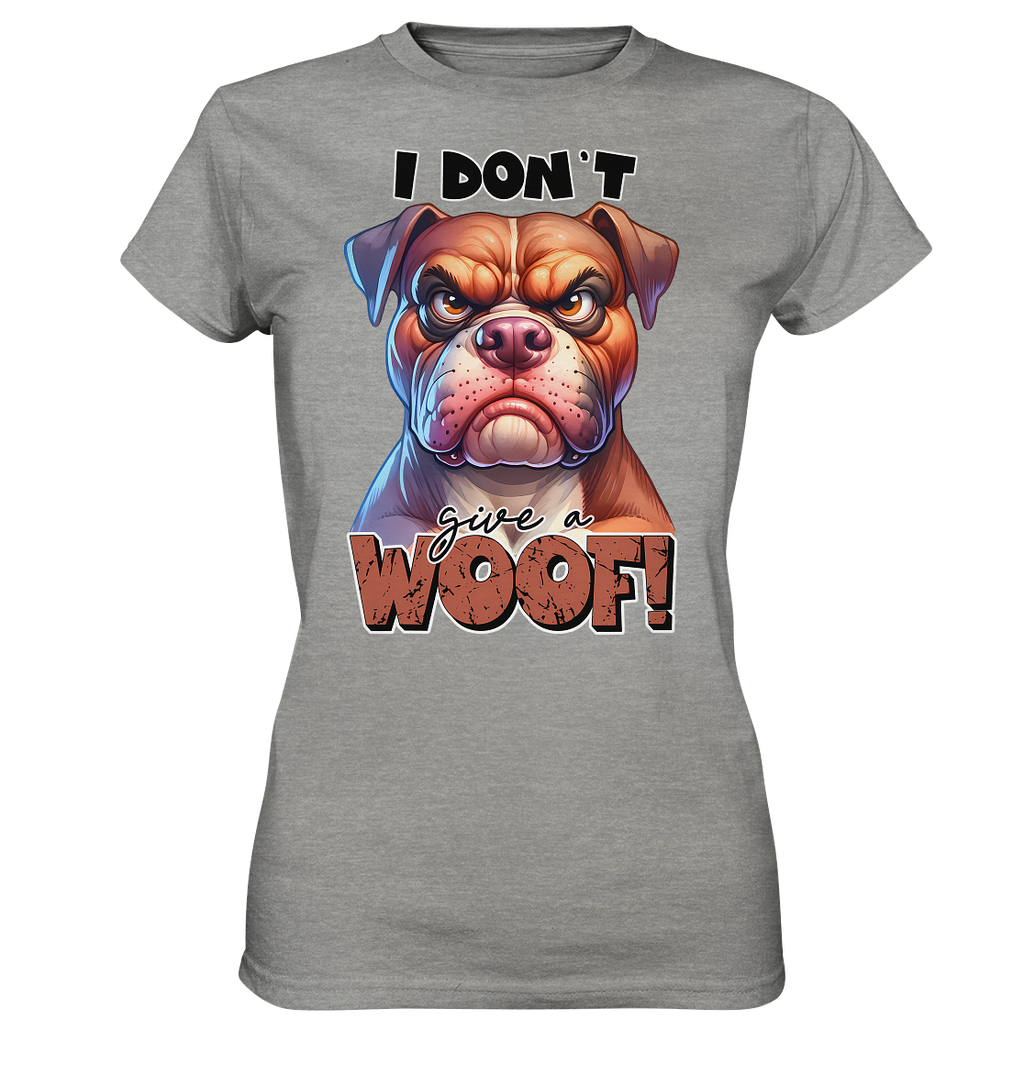 I don't give a woof - Fun Hunde Cartoon - Ladies Premium Shirt
