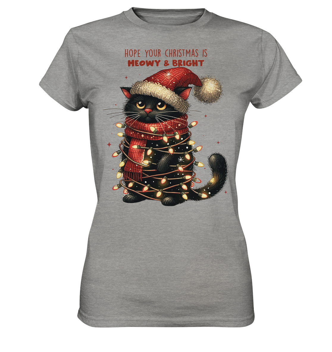 Weihnachts Katze Christmas is Moewy - Ladies Premium Shirt