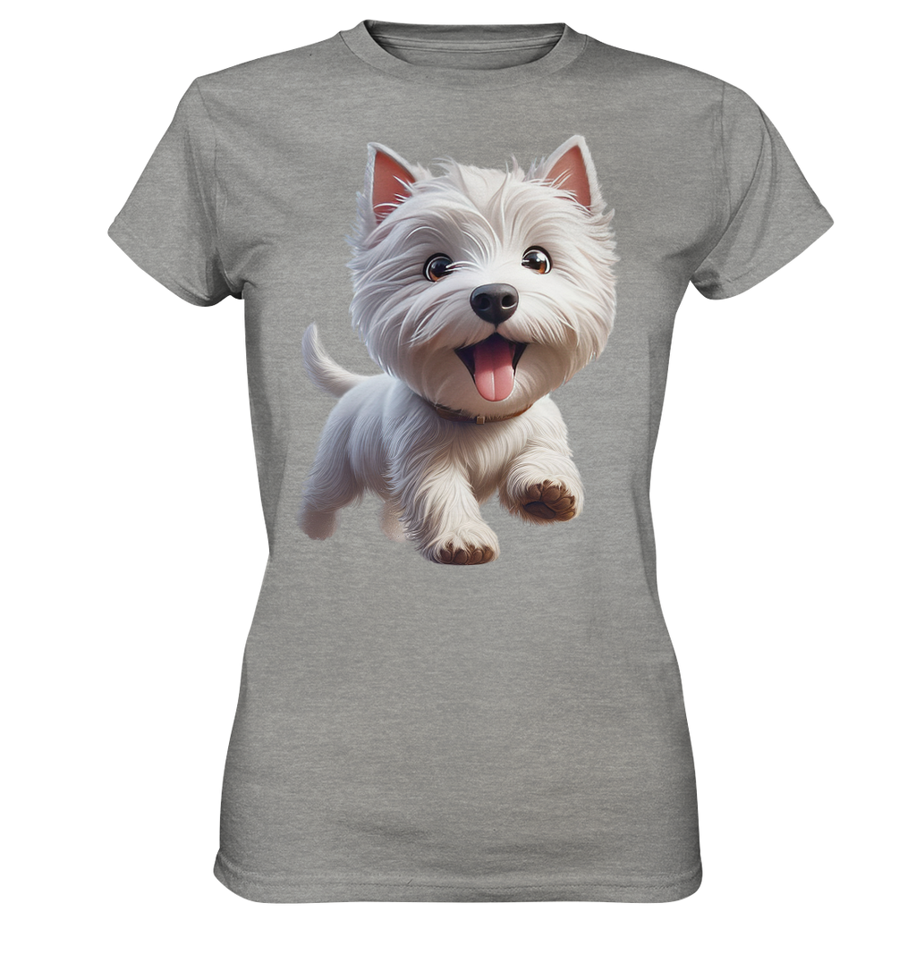 West Highland Terrier Catoon - personalisierbar - Ladies Premium Shirt