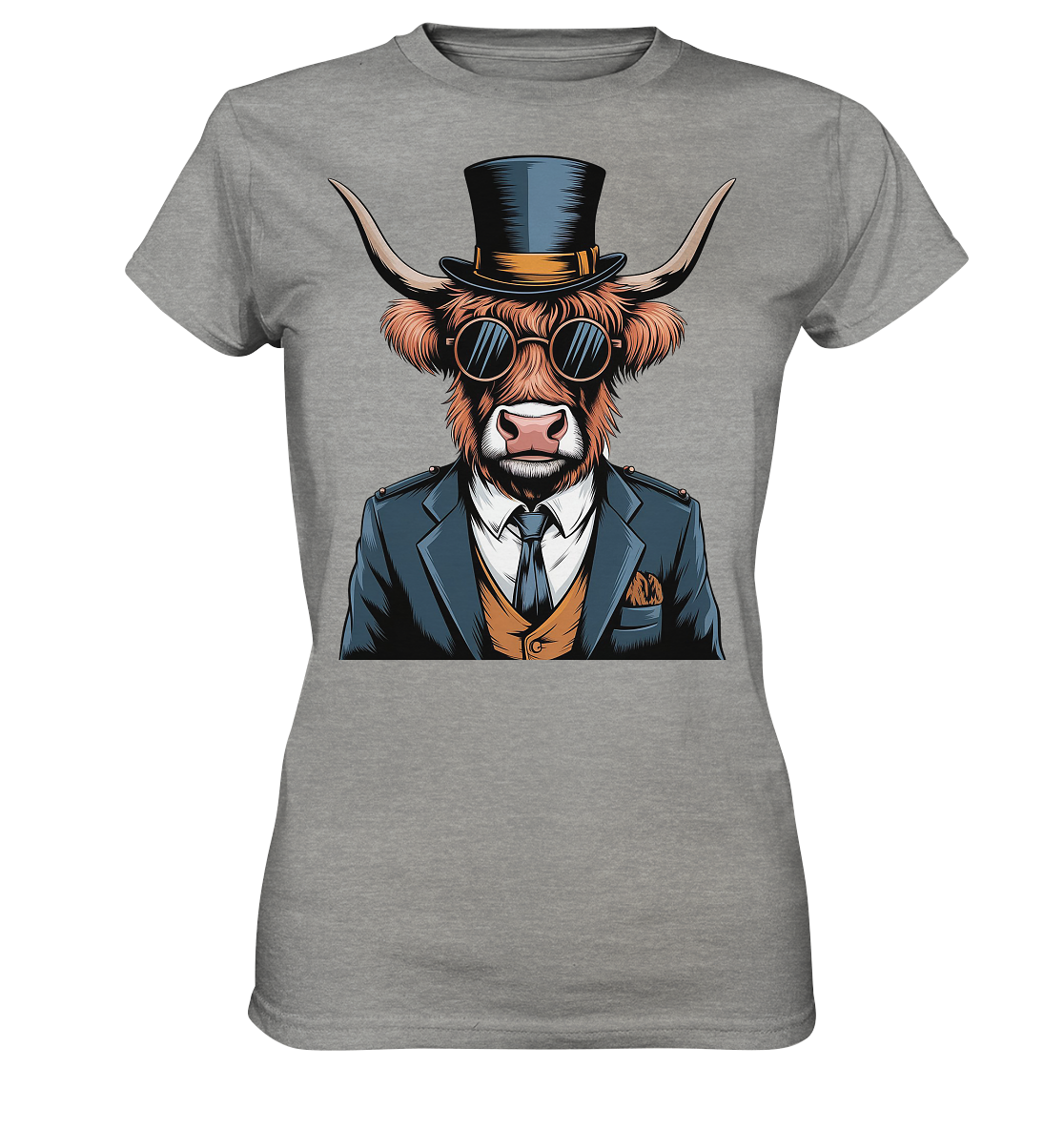 Highland Cow Steampunk - Ladies Premium Shirt