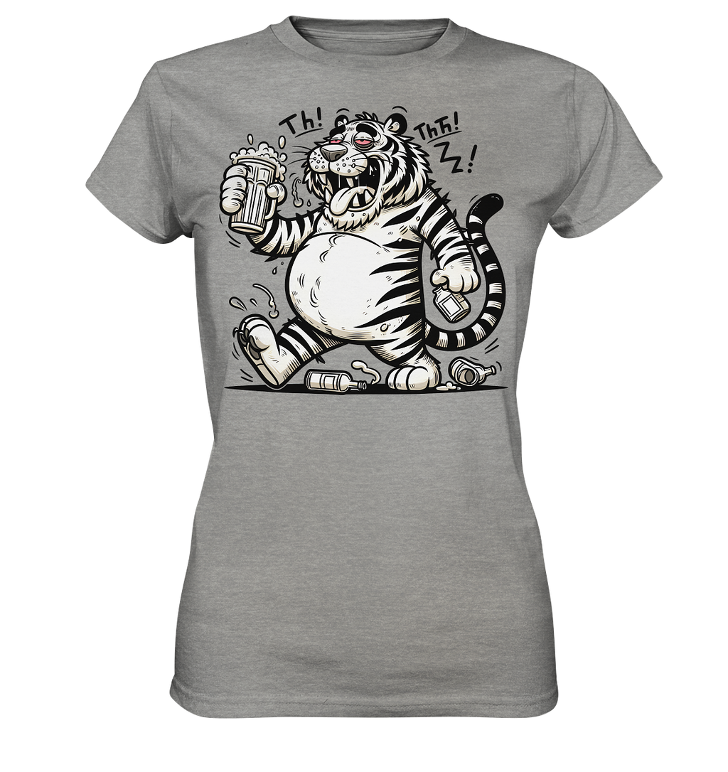 Drinkender Tiger Cartoon - Ladies Premium Shirt