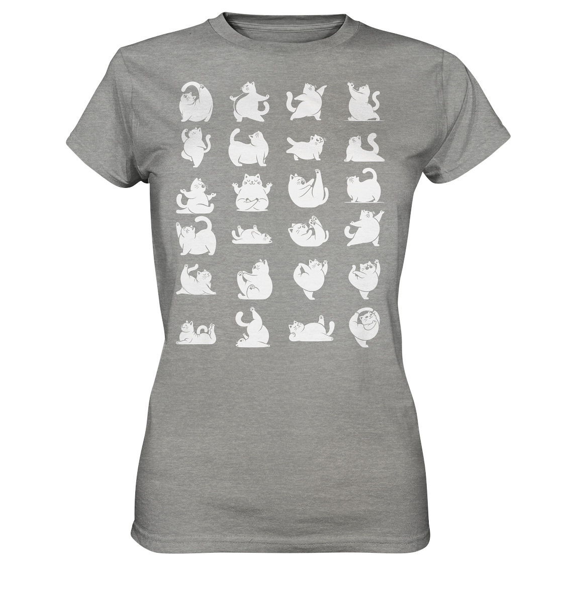 Katzen Yoga / Cat Yoga Fun - personalisierbar - Ladies Premium Shirt