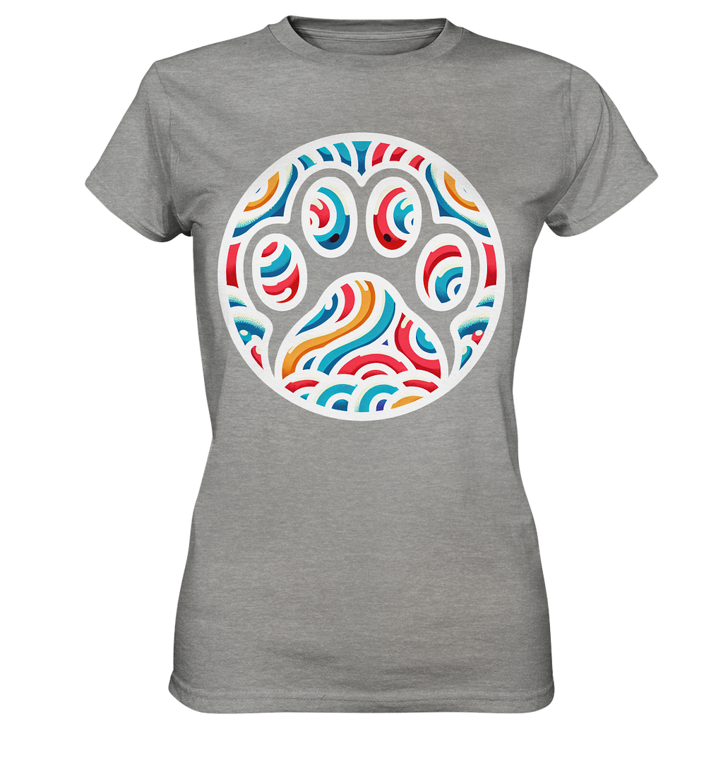 Pfote Pop  Kunst farbenfroh 90er Style  - Ladies Premium Shirt
