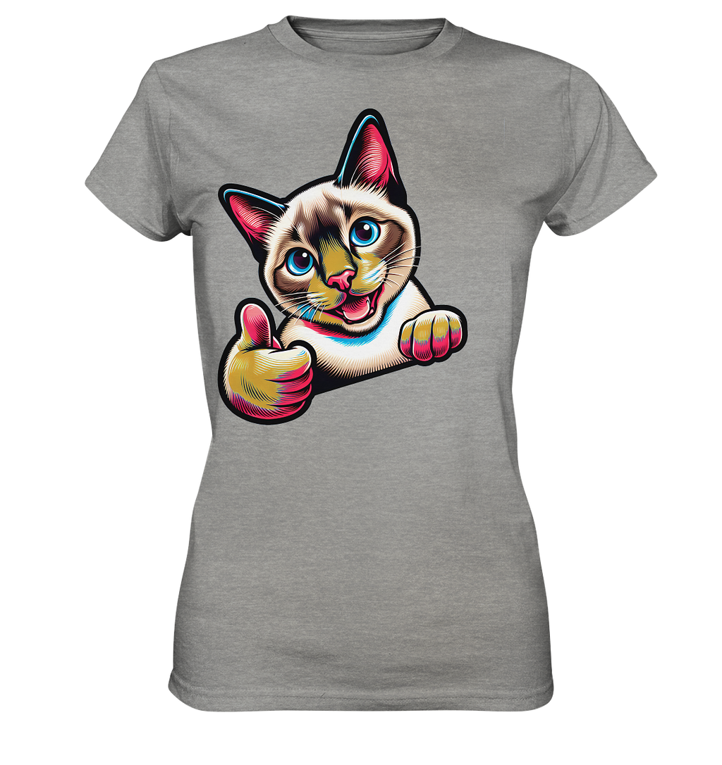 Siamkatze Pop Art - personalisierbar - Ladies Premium Shirt