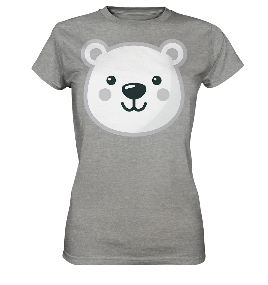 Fröhliche Eisbär Gesicht  - personalisierbar - Ladies Premium Shirt