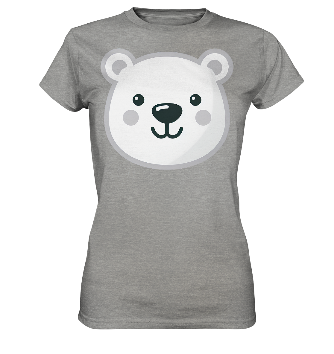 Fröhliche Eisbär Gesicht  - personalisierbar - Ladies Premium Shirt