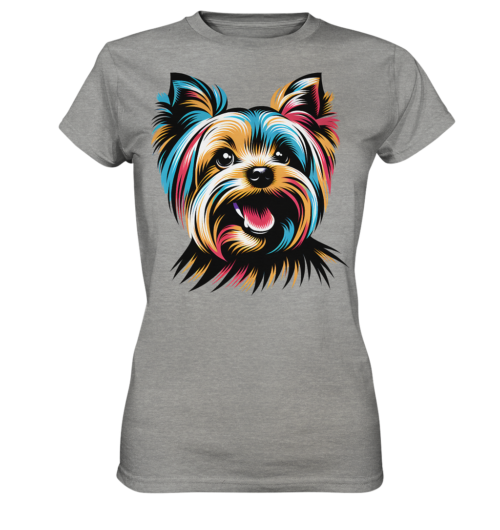 Yorkshire Terrier Pop Art - personalisierbar - Ladies Premium Shirt