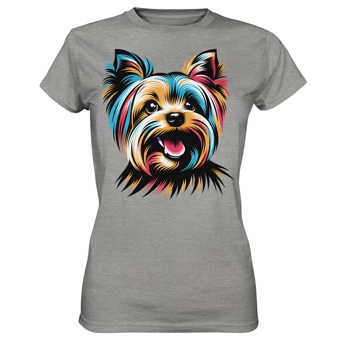 Yorkshire Terrier Pop Art - personalisierbar - Ladies Premium Shirt