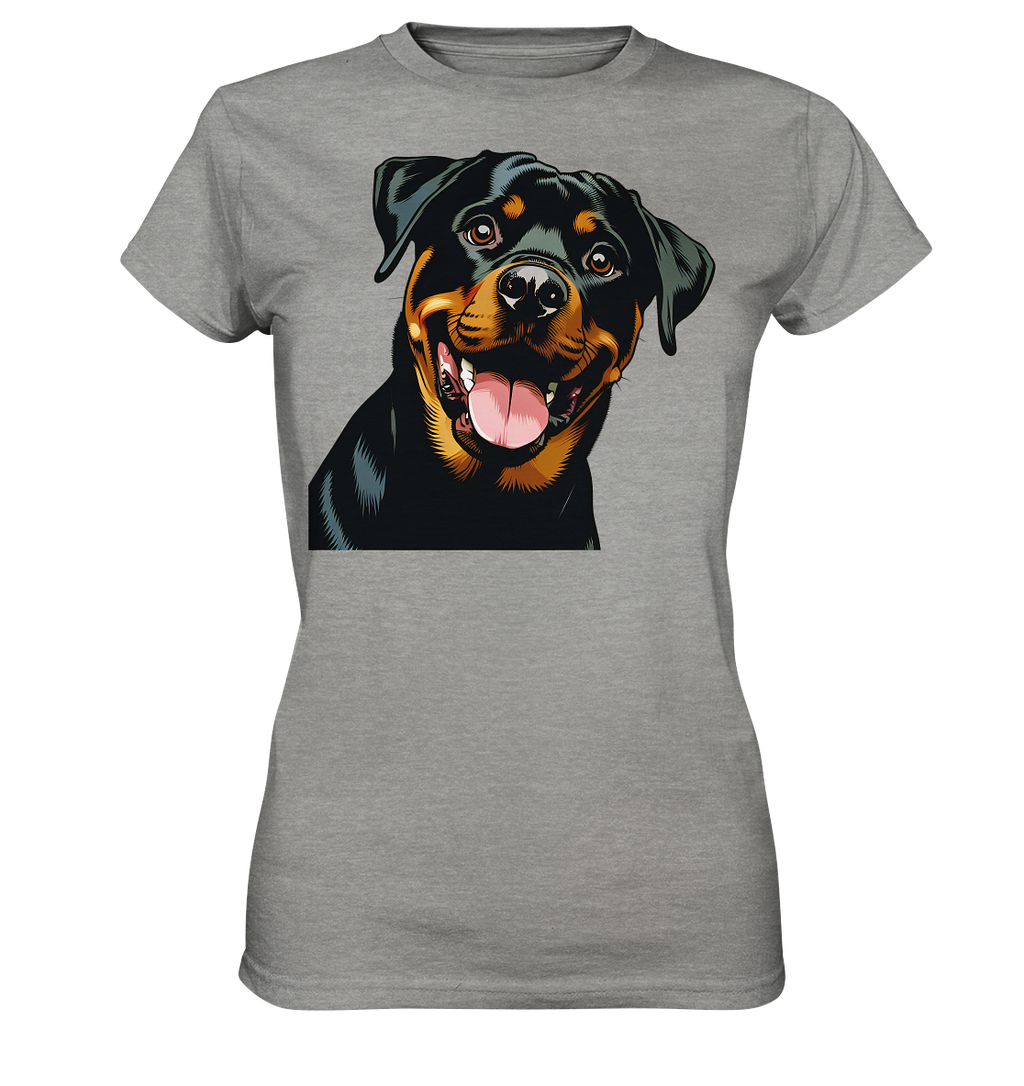 Rottweiler  Comic - personalisierbar - Ladies Premium Shirt