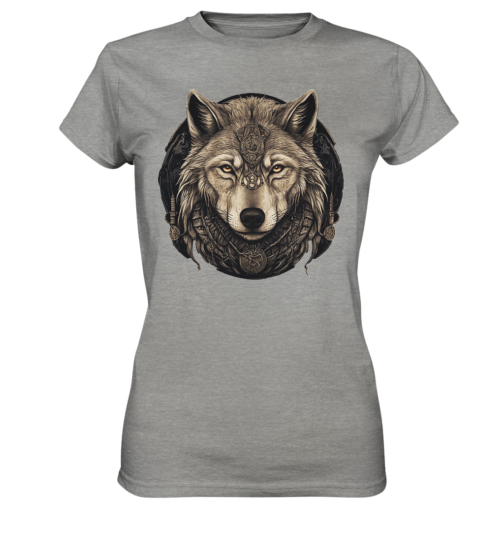 Wolf Fenris Viking Art - Ladies Premium Shirt