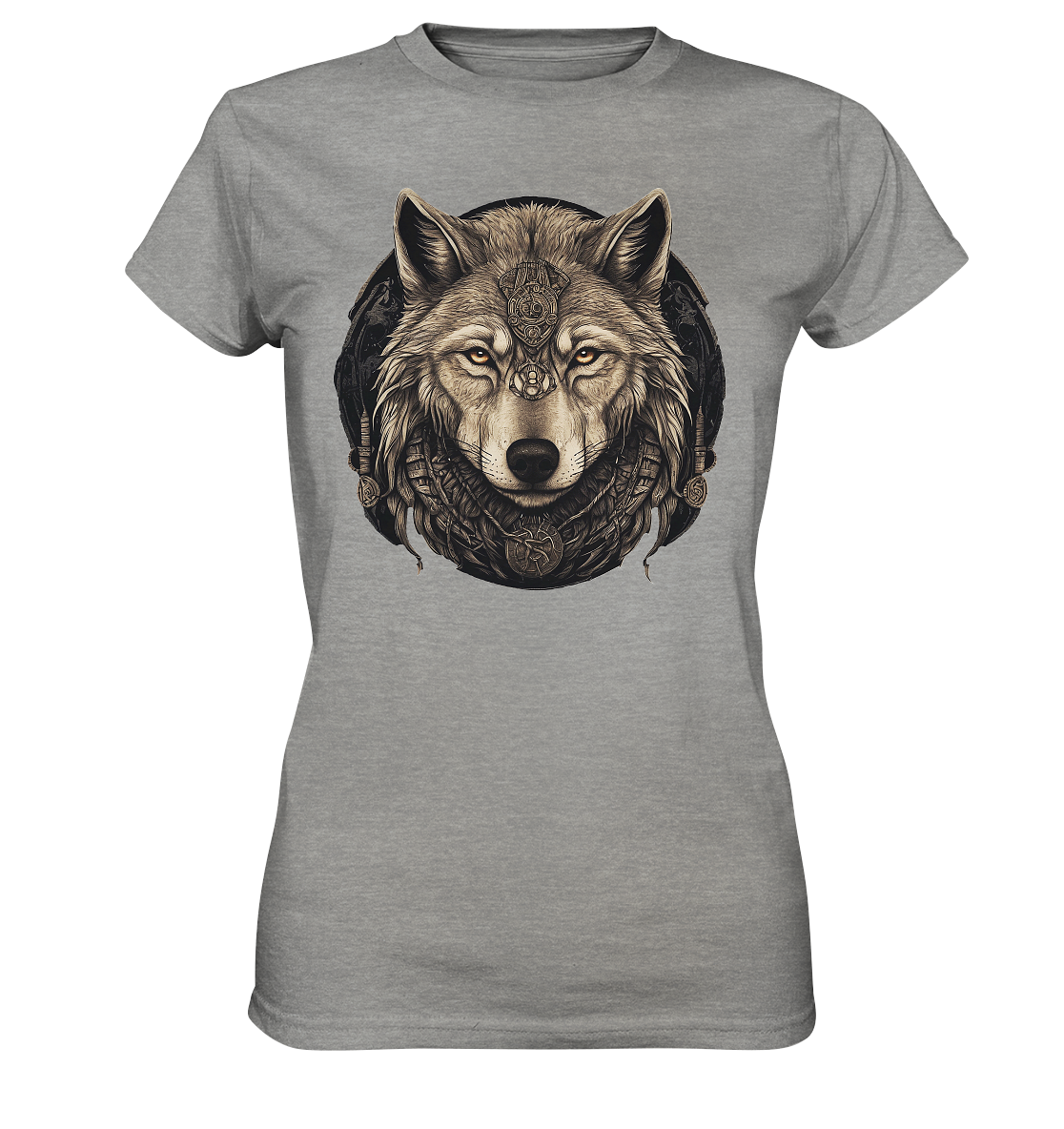 Wolf Fenris Viking Art - Ladies Premium Shirt