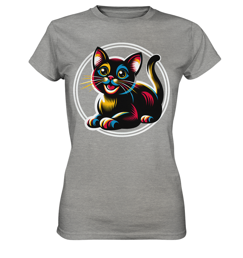 Kätzchen Pop Art - personalisierbar - Ladies Premium Shirt