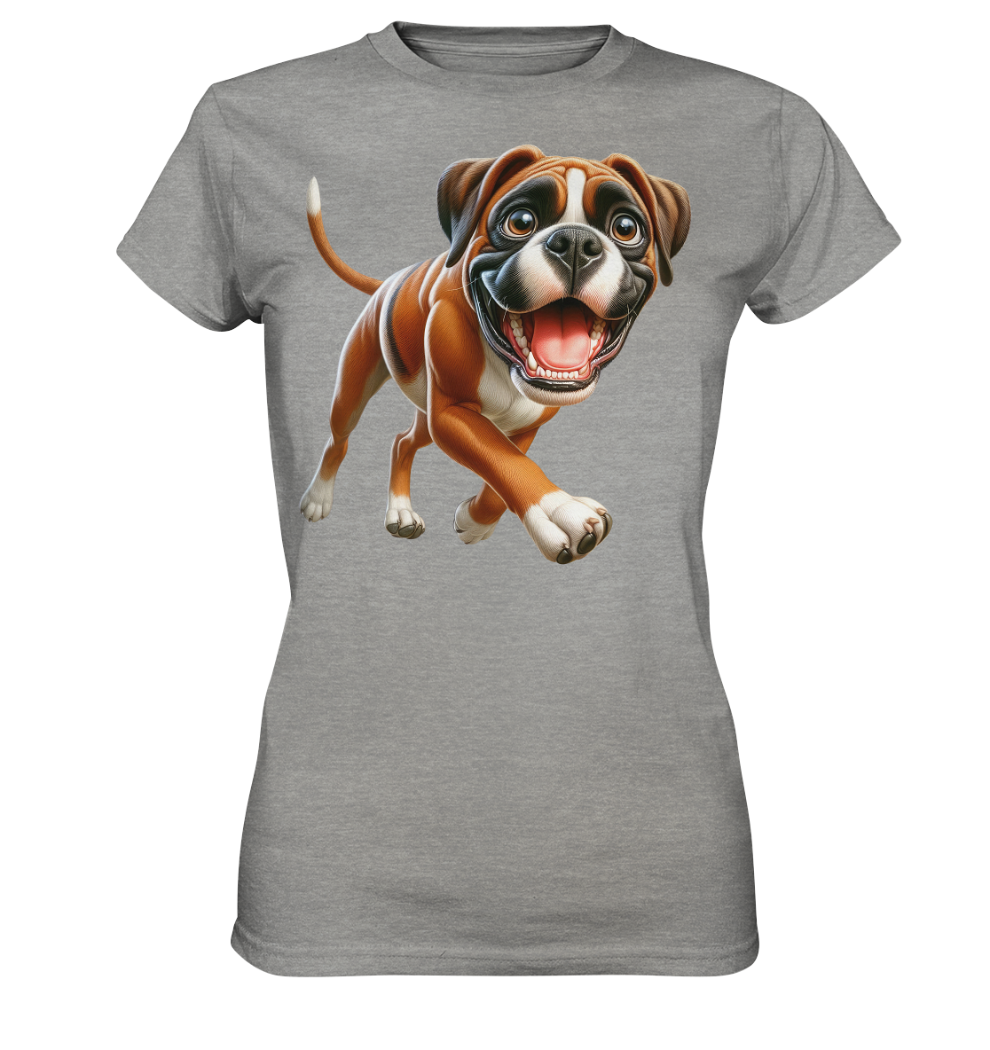 Boxer Cartoon Hund personalisierbar - Ladies Premium Shirt