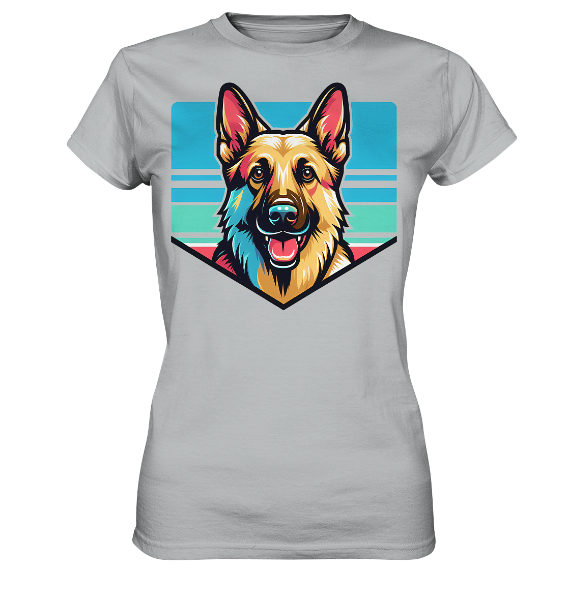 Schäferhund Pop Art - personalisierbar - Ladies Premium Shirt