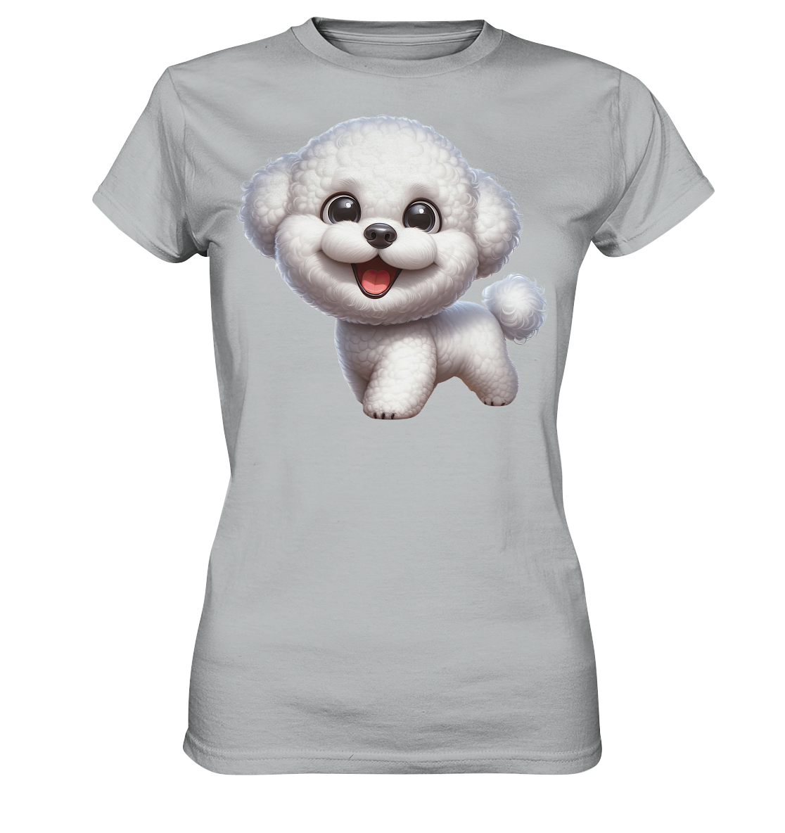 Bichon Frisé Cartoon personalisierbar - Ladies Premium Shirt