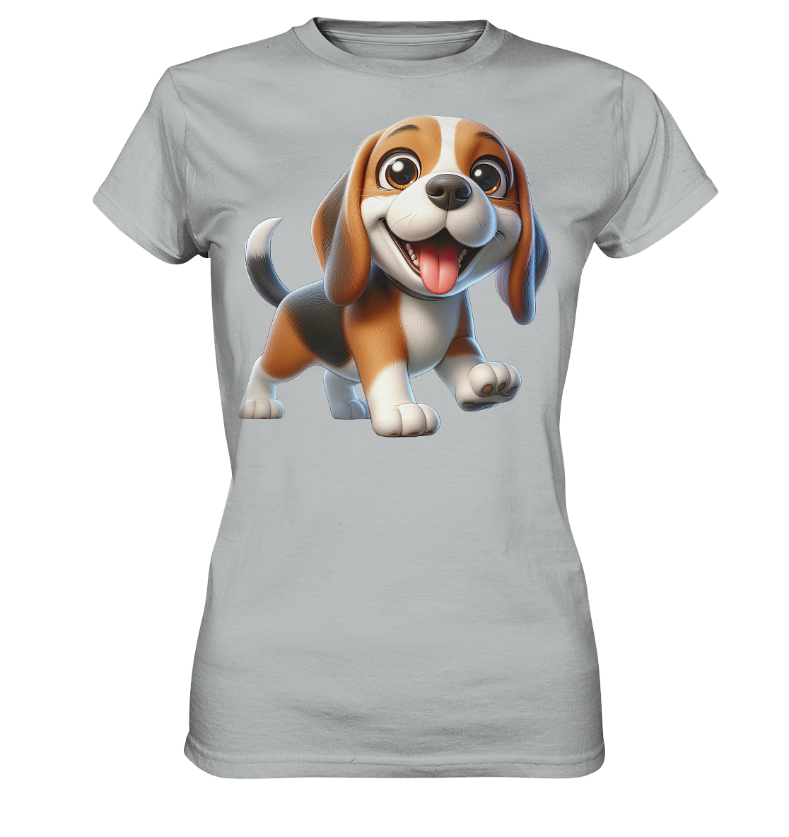 Beagle Cartoon Hund personalisierbar - Ladies Premium Shirt
