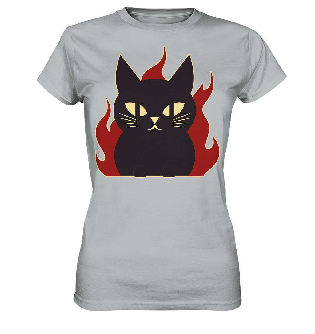Devil Cat  illustration - Ladies Premium Shirt
