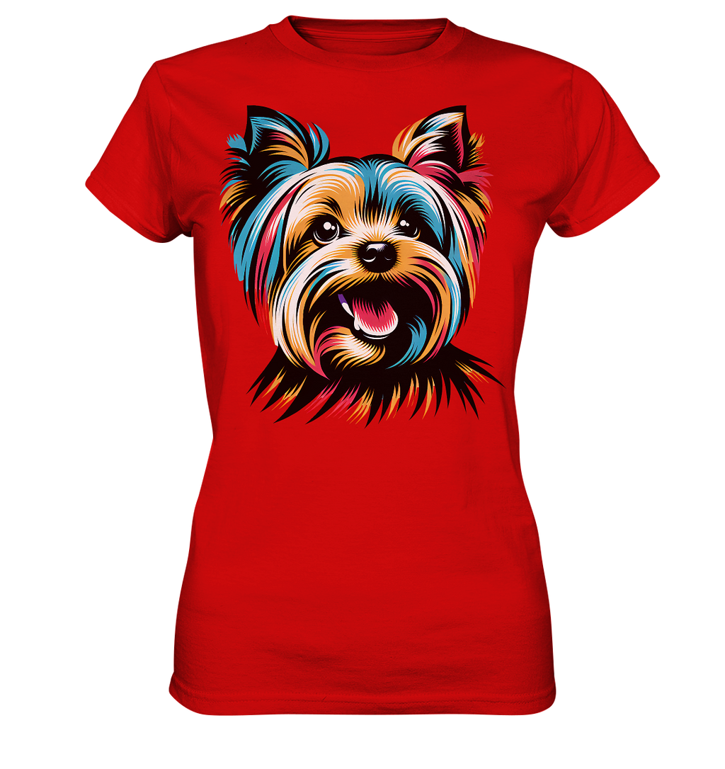 Yorkshire Terrier Pop Art - personalisierbar - Ladies Premium Shirt